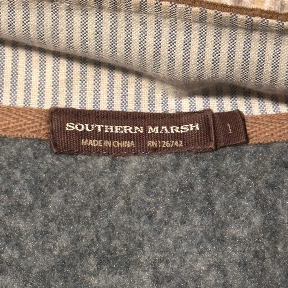 Souther Marsh quarter button fleece pullover, large